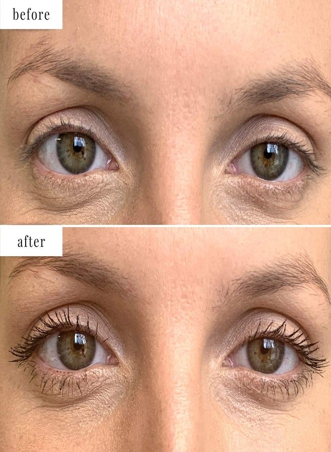 Elizabeth Mott Black Lengthening Mascara - Smudge-Proof, Water-Resistant, No Clump or Flake, Volumizing, Curling & Lash-Extending Fiber Formula with C-Curve Silicone Brush for Full, Long Lashes - 8ml - Image 5