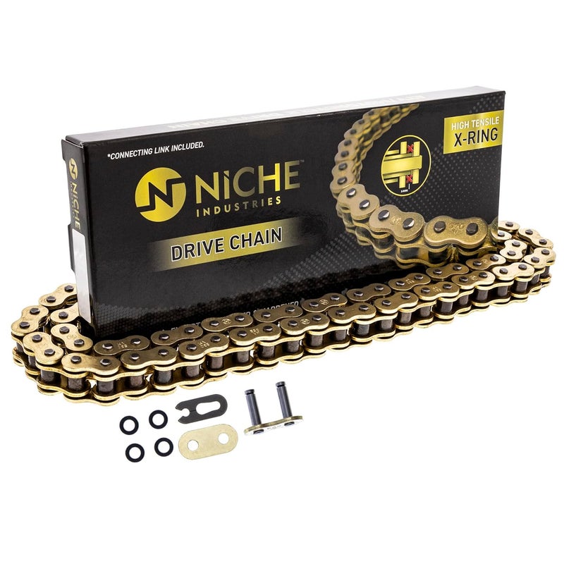 NICHE Gold 530 X-Ring Chain 122 Links with Connecting Master Link - Image 5