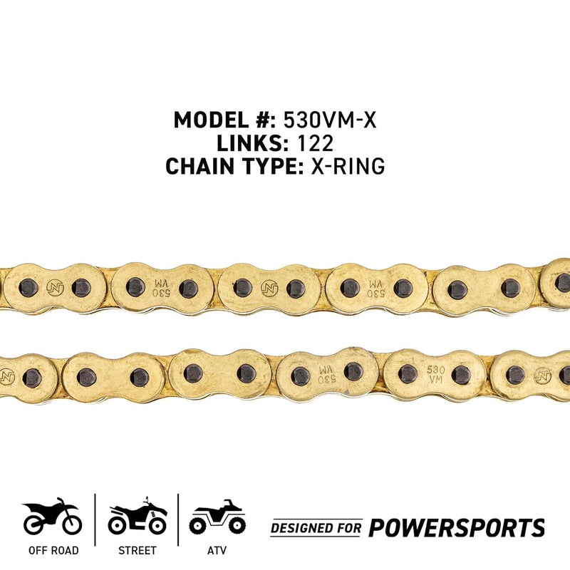 NICHE Gold 530 X-Ring Chain 122 Links with Connecting Master Link - Image 4