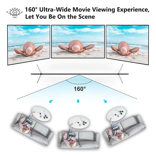 Vamvo Outdoor Projector Screen with Stand 100 Inch, Vamvo Portable Projector Screen Indoor Outdoor with Carry Bag, 16:9 4K HD Movie Screen for Home Backyard Theater - Image 3