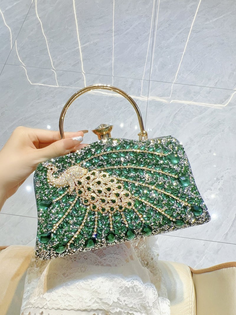 New Full Diamond Handbag High-End Sense Hand Carrying Party Shoulder Crossbody Evening Bag Celebrity Banquet Bag - Image 2