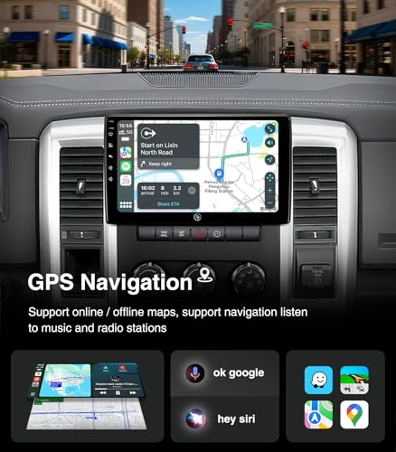AINAVI 10 inch (4G+64G) Touchscreen Car Stereo for Dodge Ram 1500 2500 3500 (2009-2012) Radio Replacement Kit Upgrade with Wireless CarPlay Android Auto 5G WiFi BT GPS Navigation - Image 4