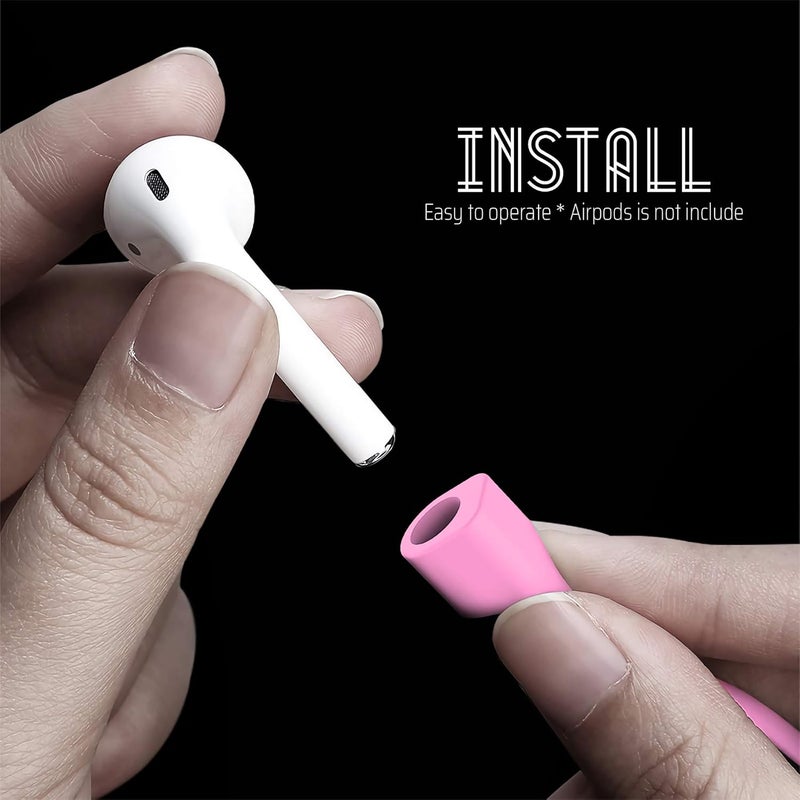 cobcobb Ultra Strong Magnetic Airpod Pro Strap Anti-Lost Cord Sports Lanyard Compatible with Airpods 3rd 2nd Generation Pro 3 2 1 (3 Pink) - Image 4