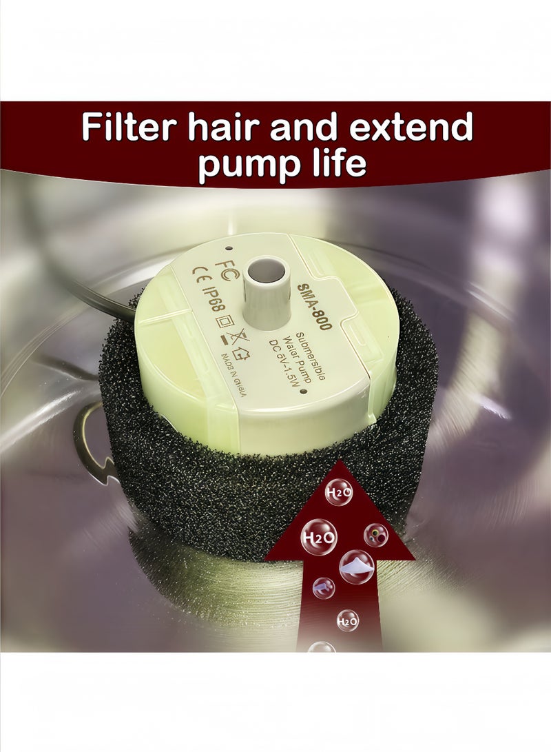 Peachjoy Sponge Filter for Cat Fountain Replacement Pet Water Fountain Sponge Foam Filter Dog Water Dispenser Filter Accessories for Pet Dog Cat Rabbit Drinking Fountain (8 Pieces) - Image 4