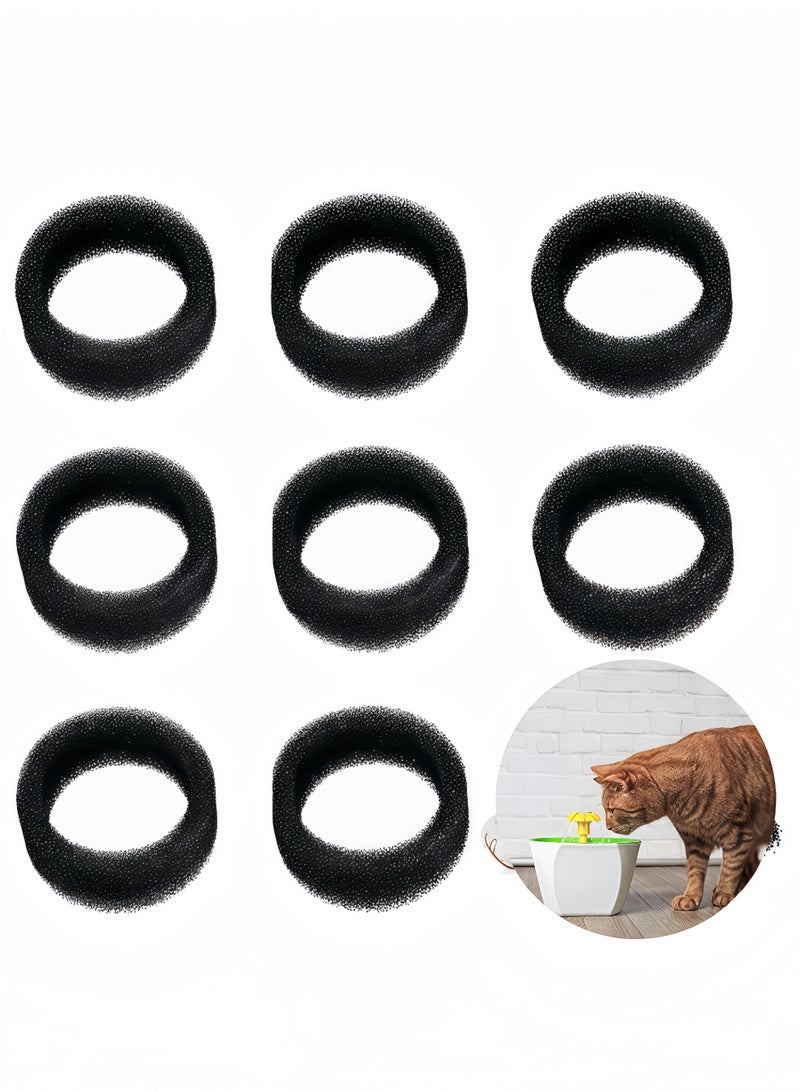 Peachjoy Sponge Filter for Cat Fountain Replacement Pet Water Fountain Sponge Foam Filter Dog Water Dispenser Filter Accessories for Pet Dog Cat Rabbit Drinking Fountain (8 Pieces) - Image 1