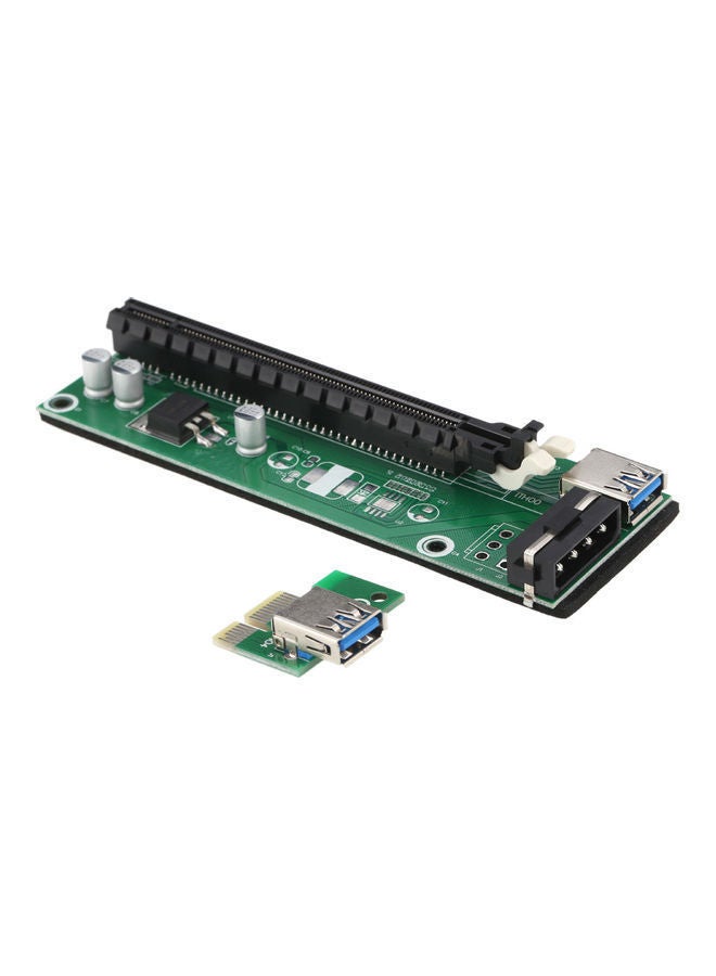 NIBEMINENT PCI-E 1X To 16X Riser Card Green/Black/Silver - Image 1