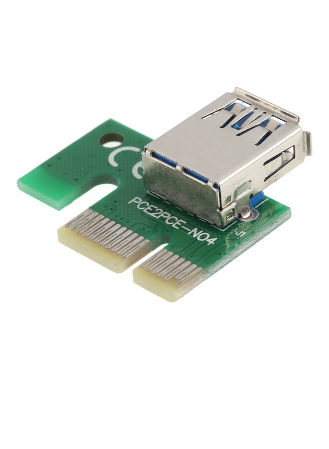 NIBEMINENT PCI-E 1X To 16X Riser Card Green/Black/Silver - Image 2