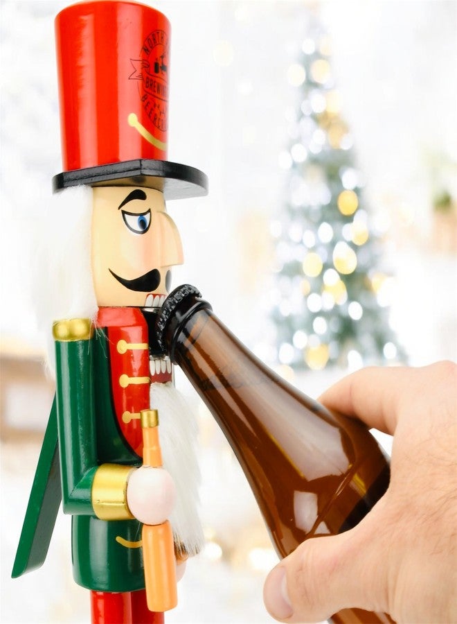 Tree Buddees Beercracker Bottle Opener Nutcracker 15" Tall Functional Bottle Opening & Festive Holiday Décor Bottlecracker - Funny Gift for Men, Beer Lovers & Holiday Parties - Image 3