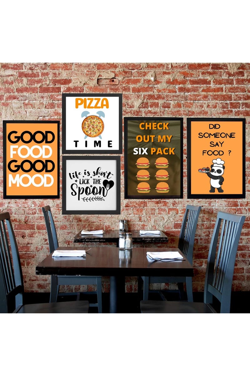 Relanta Set of 5 Framed Food-Themed Wall Posters - Image 1
