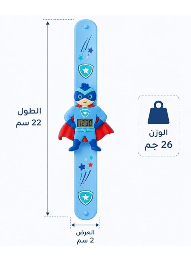 First Choice ساعة أطفال رقمية بتصميم بطل خارق، سوار سيليكون مرن ومريح، خفيفة الوزن ومتينة من First Choice - Image 3