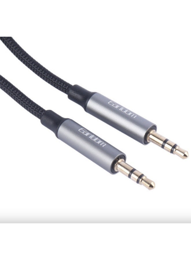 أيرلدوم 3.5mm Audio Cable AUX59 – Nylon Braided, 1 m – Grey - Image 2