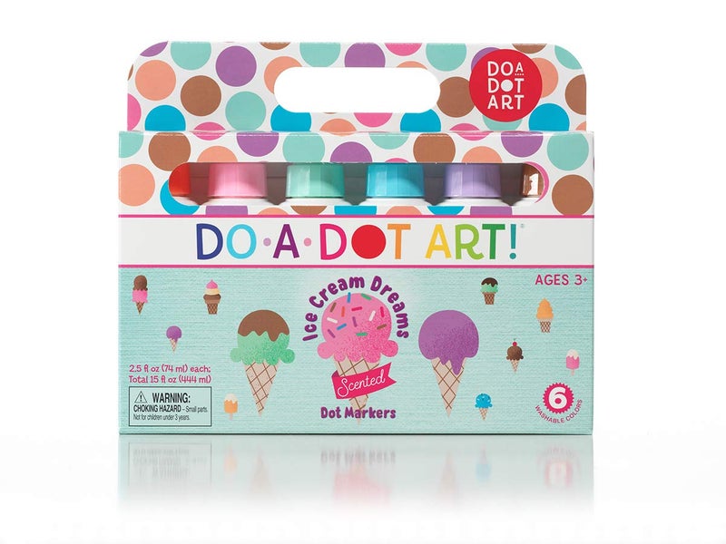 Do.A.Dot Art! Ice Cream Scented Washable Dot Markers for Kids and Toddlers Set of 6 Pack by Do A Dot Art, The Original Dot Marker, Made in the USA - Image 1