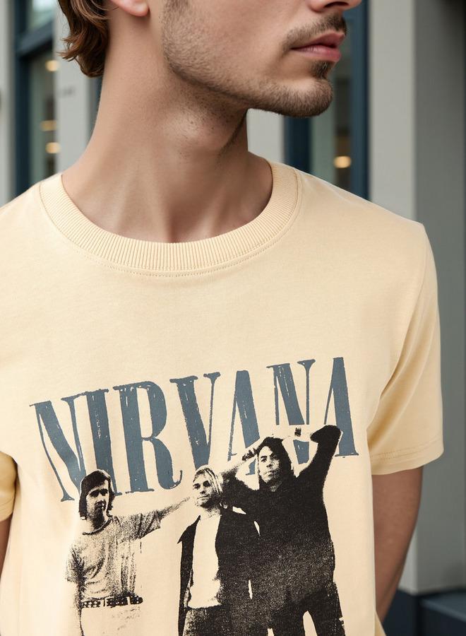 Splash FAV Nirvana Print Crew Neck T-shirt - Image 4
