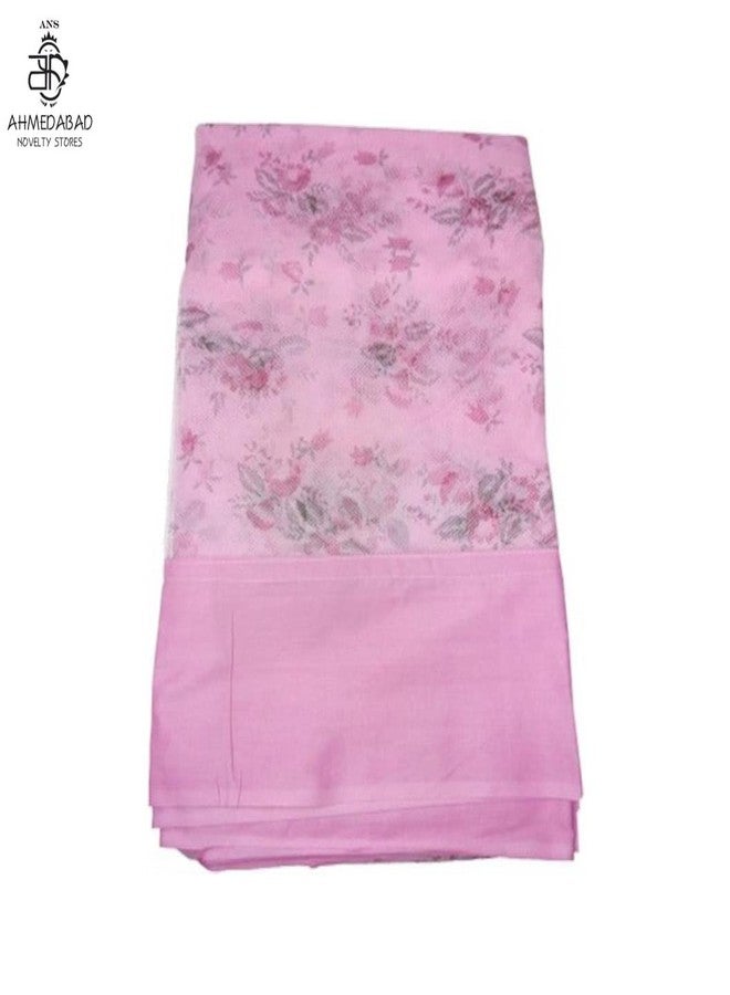 Ans Mosquito net Large Size Pink Printed Heavy Quality Polyester Soft with Cotton Border (6.5x6.5 ft Double Bed King Size Bed) - Image 2