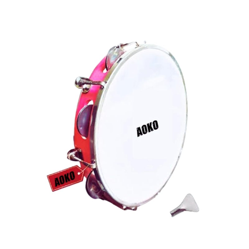 AOKO Dafli Musical Instrument - Handheld Tambourine, 10 Inch Fiber Dapli Percussion Instrument - Image 3