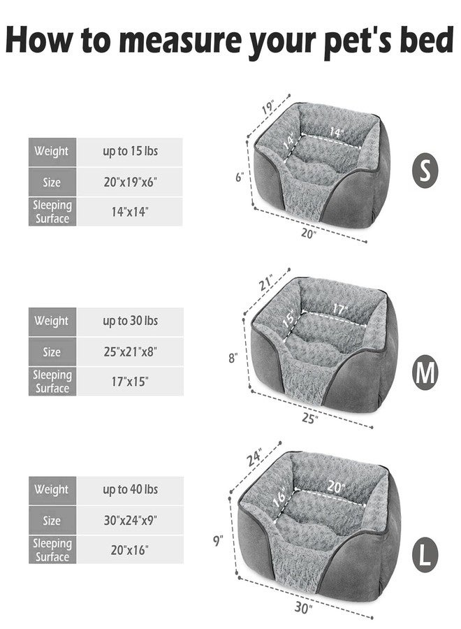 INVENHO Small Dog Bed Rectangle Washable Orthopedic Soft Calming Sleeping Durable Pet Cuddler with Anti-Slip Bottom - Image 3