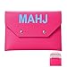 SilTriangle Leather Mahjong Card Clutch Holder Pouch for Cards Mahjong Accessories Protective Cover Case with Secure Closure Ideal Gift for Lover Playing Game Night7x5 InchHot Pink - Image 2