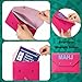 SilTriangle Leather Mahjong Card Clutch Holder Pouch for Cards Mahjong Accessories Protective Cover Case with Secure Closure Ideal Gift for Lover Playing Game Night7x5 InchHot Pink - Image 4