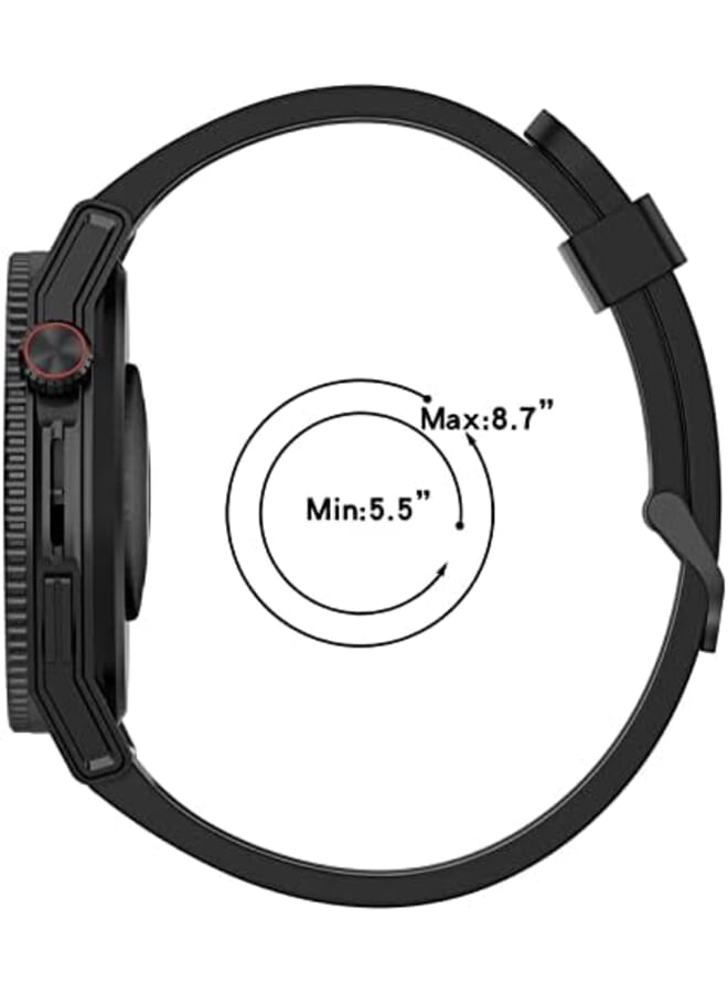 AWADUO Compatible With Huawei Watch Gt3 Se Replacement Band 22Mm Replacement Silicone Wrist Strap Bracelet Band Soft And Durable Black - Image 4