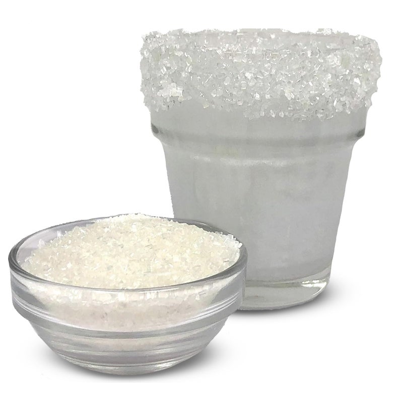 Snowy River Pearl, Cocktail & Margarita Sugar Rimmer - Vibrant Color Glass Rimming Sugar with Medium Crystal Texture - 8oz - Image 1