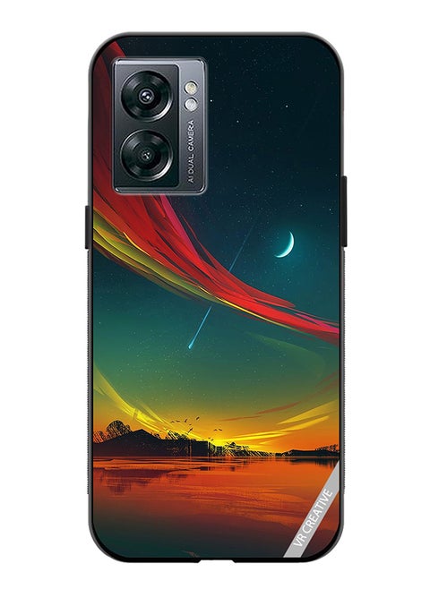 Protective Case Cover For Oppo A57 5G The Moon And The Stars Design Multicolour
