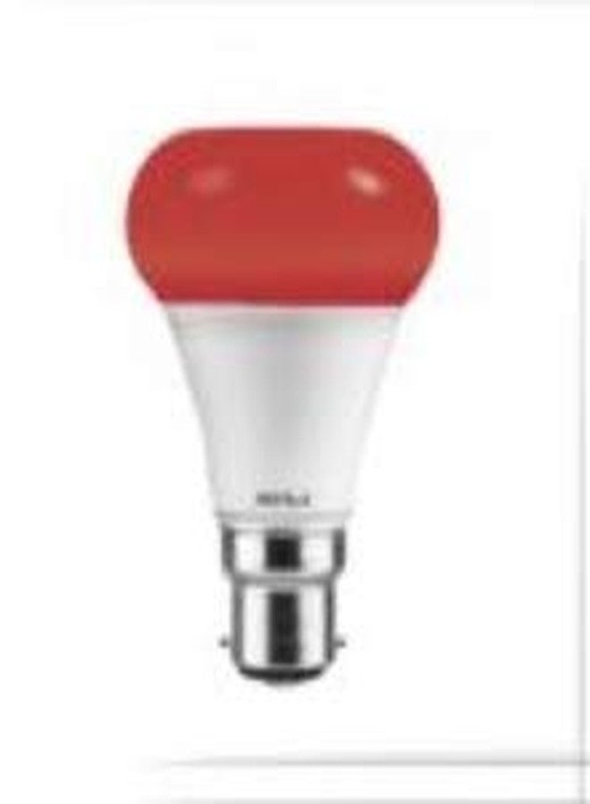 هافلز مصباح هافيلز روجو LED أحمر 7 واط B22 | ضوء نهاري بارد | موفر للطاقة | تصميم أنيق | عمر إضاءة يصل إلى 15000 ساعة | حماية من زيادة التيار الكهربائي حتى 4 كيلو فولت | صنع في الهند | عبوة من قطعة واحدة - Image 1
