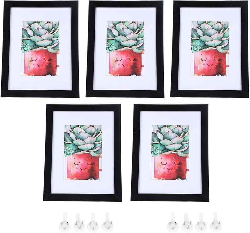 Tyenaza 5Pcs DIY PVC Clear Photo Frame Set - Modern Tabletop Display Frames for Wedding, Graduation, Birthday, and More - Image 1