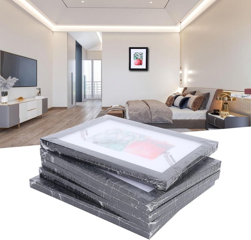 Tyenaza 5Pcs DIY PVC Clear Photo Frame Set - Modern Tabletop Display Frames for Wedding, Graduation, Birthday, and More - Image 3