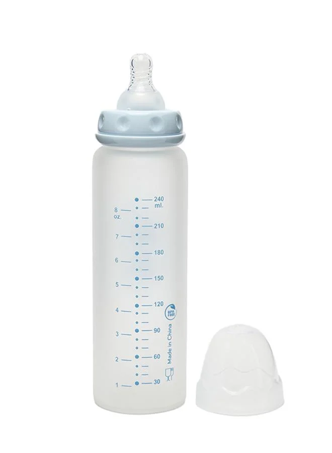 Babies & More Babies & More Baby Blue Shatterproof Glass Feeding Bottle 240ml