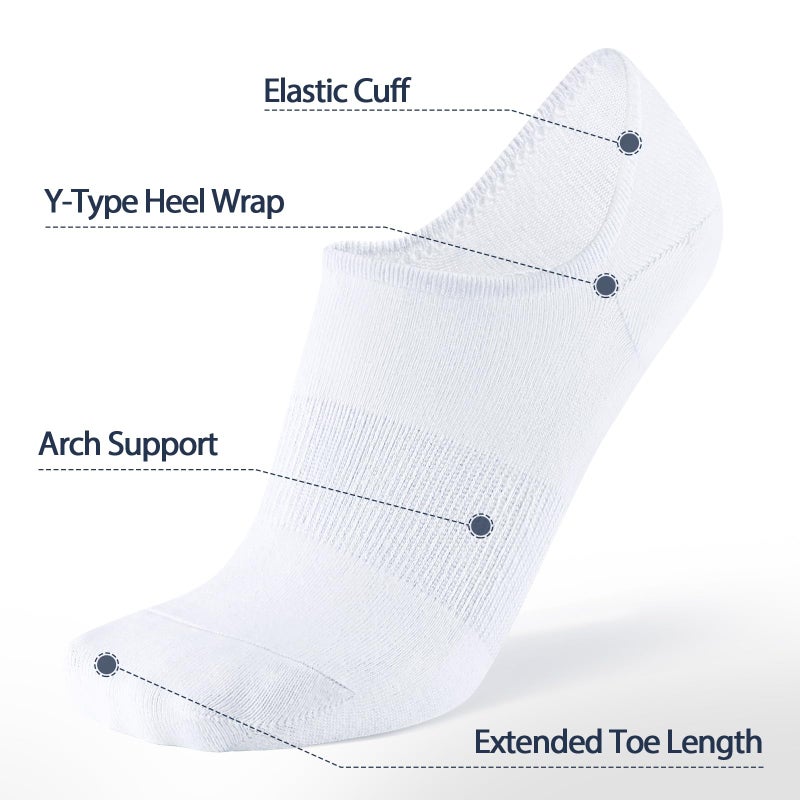 SIXDAYSOX White Socks for Men 6 pairs Cozy Cotton Mens Low Cut Socks Size 10-13 - Image 3