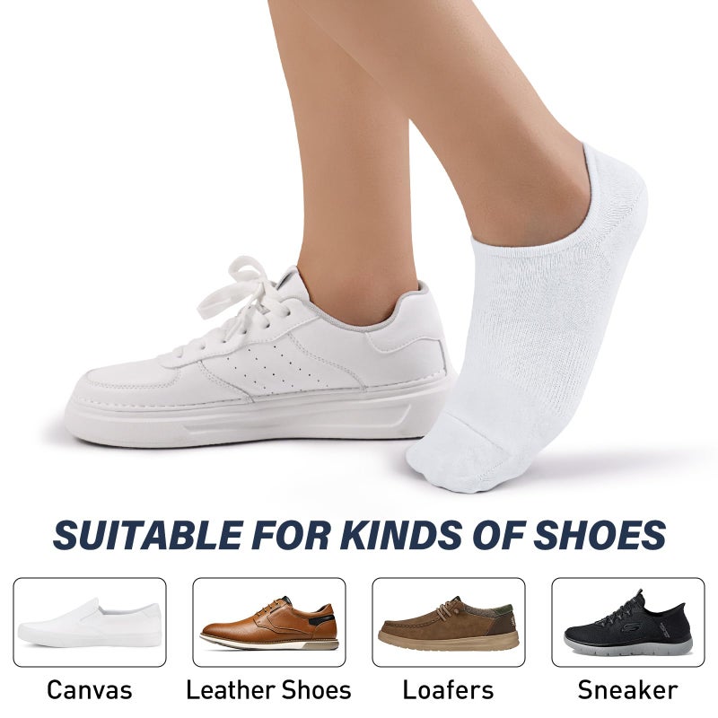 SIXDAYSOX White Socks for Men 6 pairs Cozy Cotton Mens Low Cut Socks Size 10-13 - Image 5