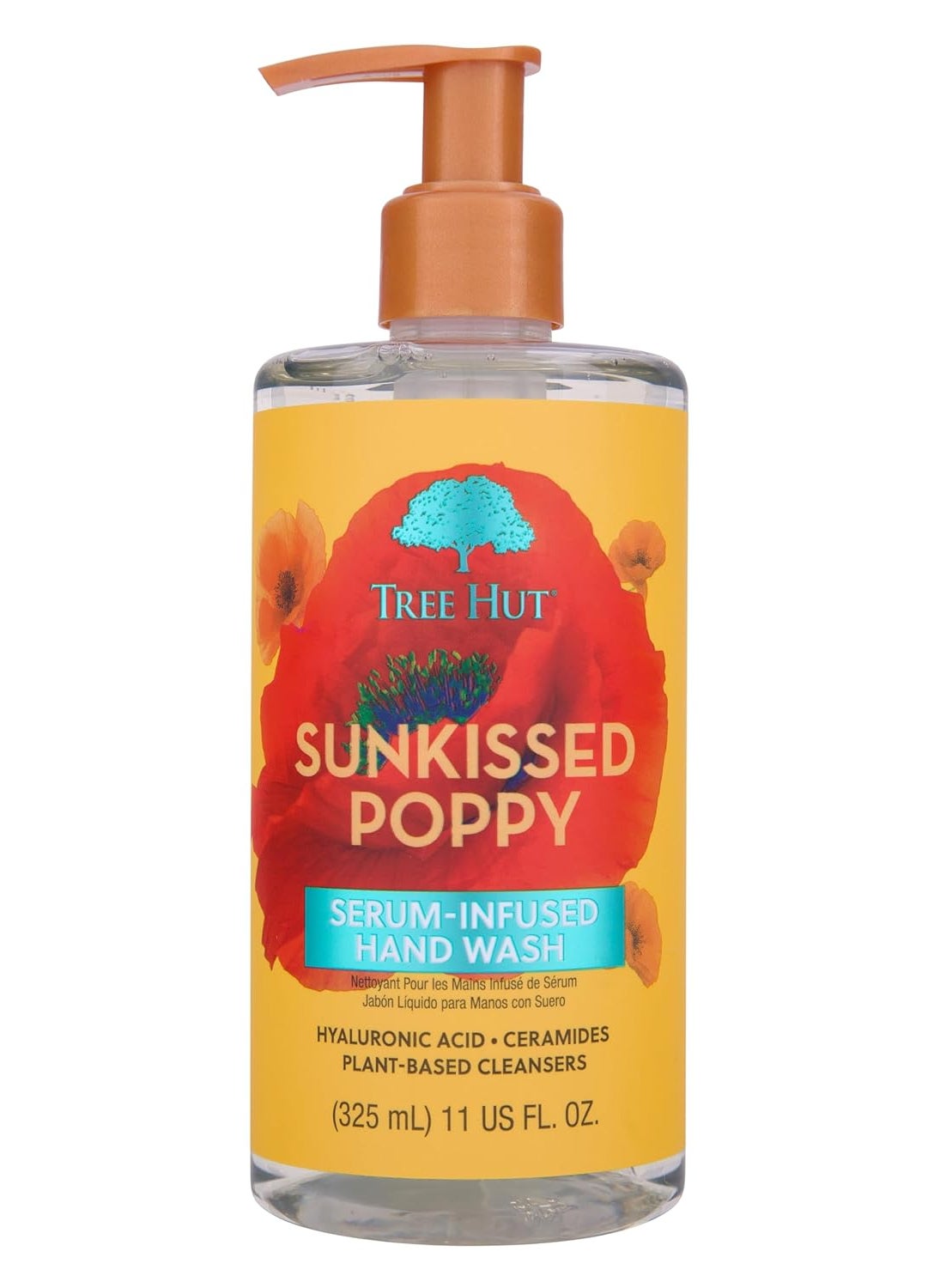 Tree Hut Tree Hut Sunkissed Poppy Serum Infused Hand Wash  Nourish  Hydrate Hands with Strengthening Skin Care  Long Lasting Scent  Cleanse  Lock in Moisture  11 fl oz 