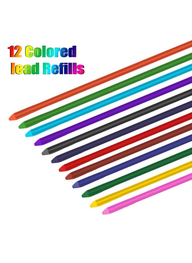 Jovitec - JOVITEC 21 Pieces 2.0 mm Mechanical Pencil Set, 9 Pieces Automatic Pencils 12 2 mm Mechanical Pencil Colored Refills (Color and Black) for School Students Writing Draft Drawing, Painter Art Sketching - Image 1