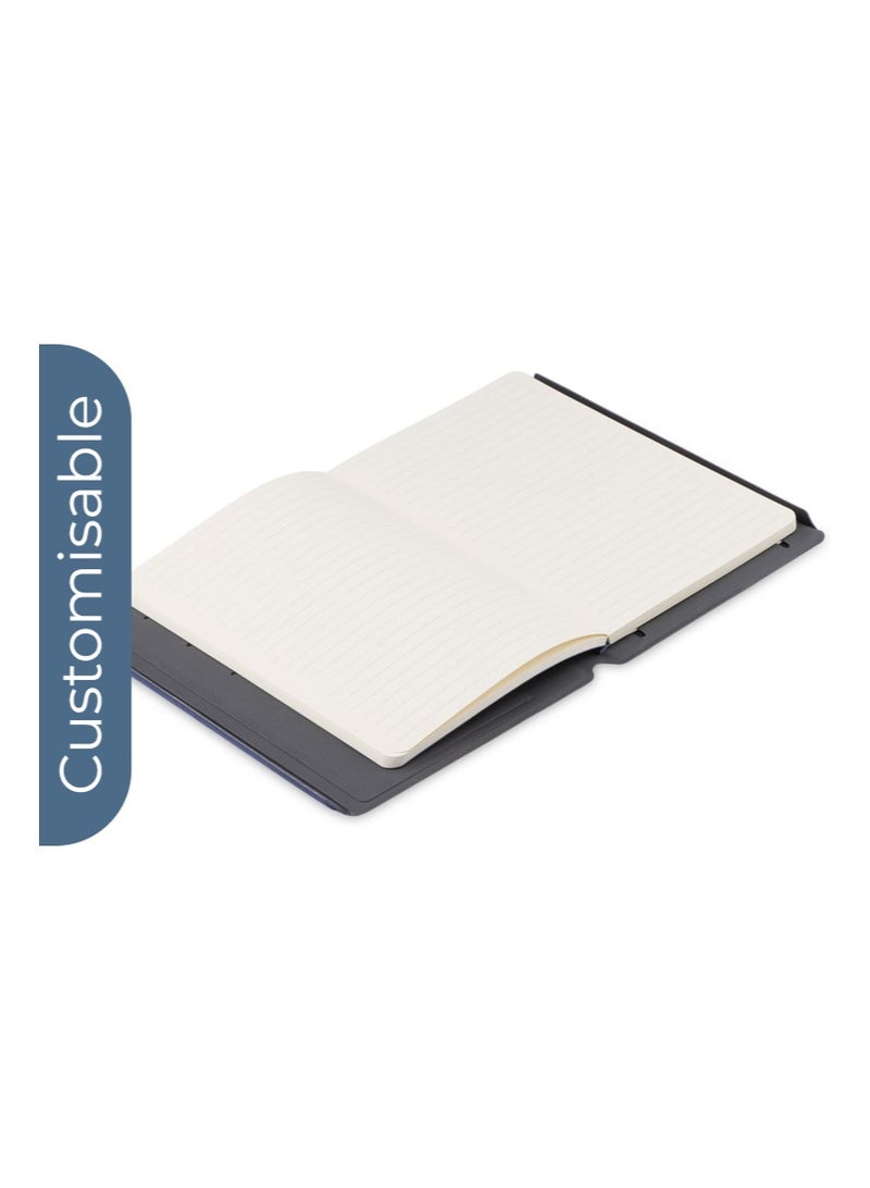 SANTHOME Personalised Sustainable Gift Set with Refillable Notebook & Pen - Navy - Image 3