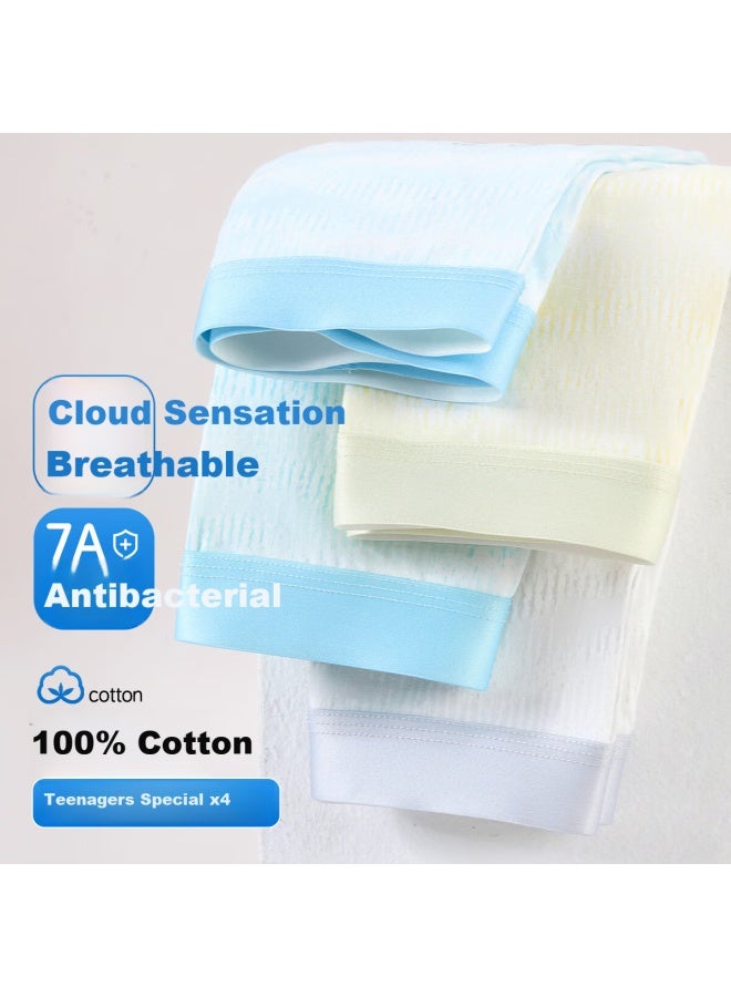 Fentengcare Boys' Antibacterial Cotton Underwear Teenagers Skin-friendly Boxer Briefs 4-pack - Image 4