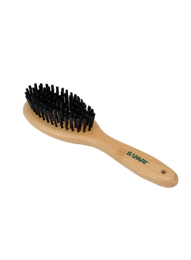 كوستال فرشاة شعر الكلاب ذات الشعيرات بمقبض من الخيزران من كوستال بيت - سفاري، كبيرة (8.5 بوصة طول × 2.5 بوصة عرض)