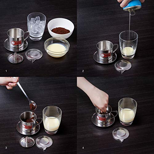 Thang Long Vietnamese Coffee Filter Maker Press. Screw Down Phin Made in Vietnam. Authentic (2, Medium (8 oz)). - Image 5