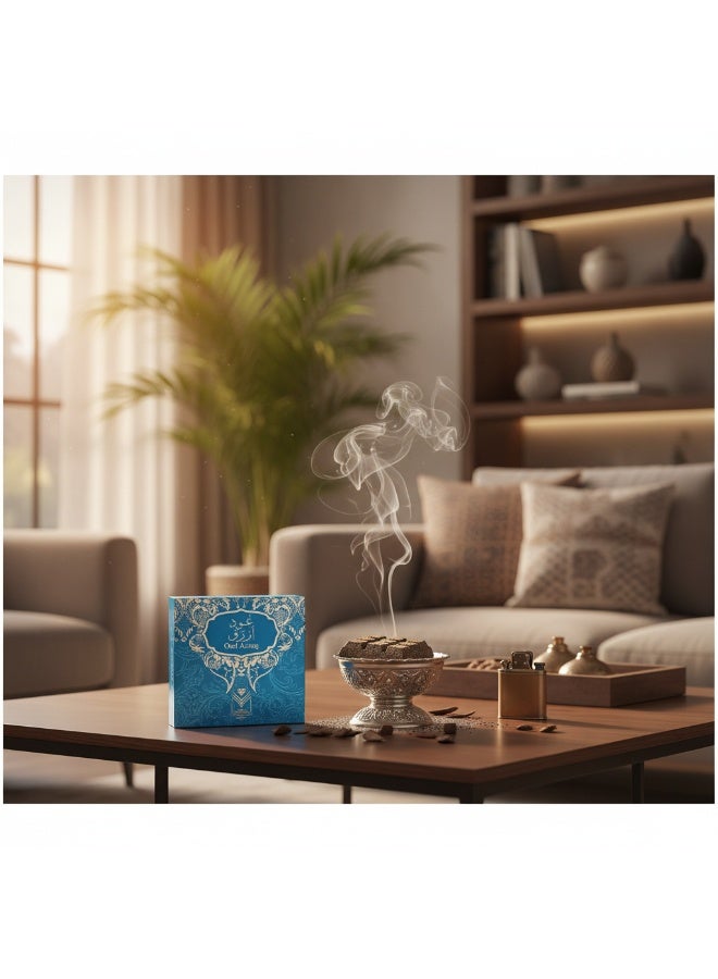 AL MAS Almas Perfumes Bukhoor Chocolate Oud Azraq 40g Premium Natural Wood Incense Chips with Swiss Rose Vanilla and Musk for Smart Electric Traditional Burner Home Fragrance Perfume - Image 3