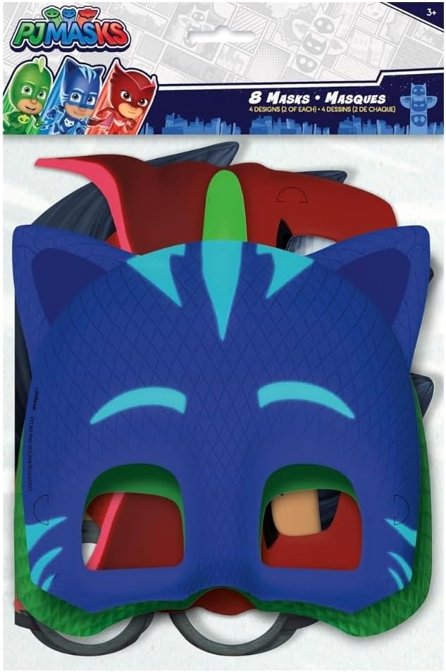 Unique Assorted Colors PJ Masks Party Masks 8 Count  Ideal for Themed Parties  Superhero Fans - Image 3