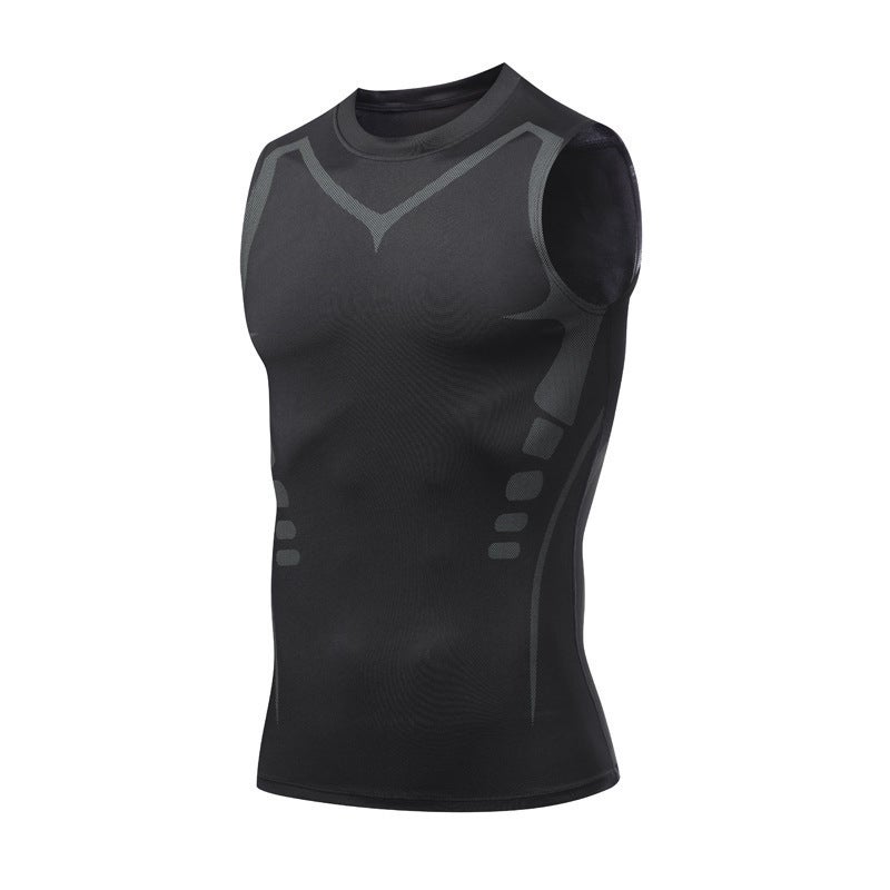 Generic Mens Vest Swimsuit Hot Spring Swimsuit Top Boys Sun Protection Swimming Beach Surfing Embarrassment-proof Quick-drying suit J13 sci-fi vest