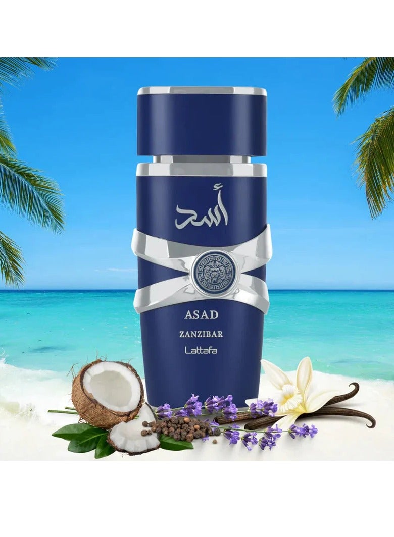 Lattafa Asad Zanzibar Eau de Parfum for Men - 100ml - Image 4