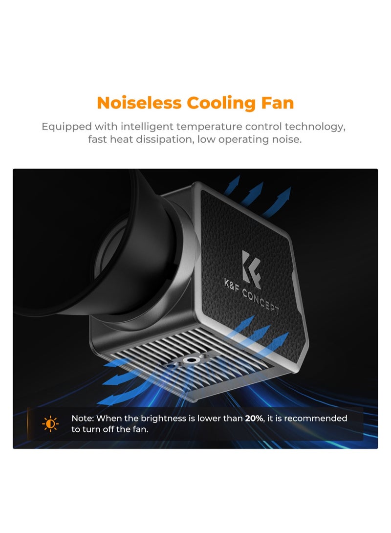 K&F Concept KF 34.045 K&F Concept 60W LED Video Light – Battery‑Powered, Adjustable CCT 2700–6500K - Image 4