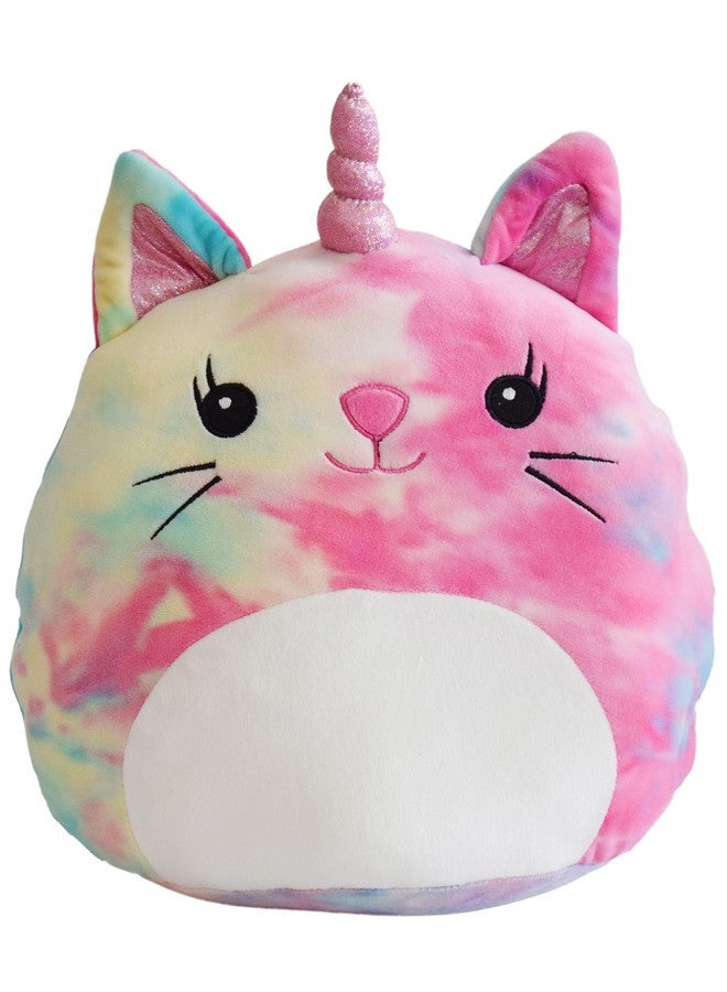 Mirada Cute Tie Dye Pink Supersoft Cat Cushion/Pillow Soft Toy For Girls/Kids | Stuffed Plush Animal | - 30Cm - Image 1