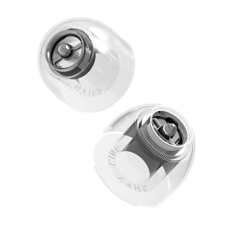 Shanling SE100 Invisble Medical Silicone Ear Tips SML Sizes Noise Isolating Ergonomic Eartips for IEMs Designed for Audiophiles Musicians Transparent Large