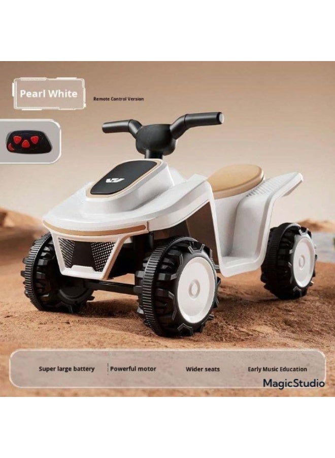 Kids' electric atv quad bike - ride-on, rechargeable, with lights, music, and remote control - perfect for beach fun! - Image 1