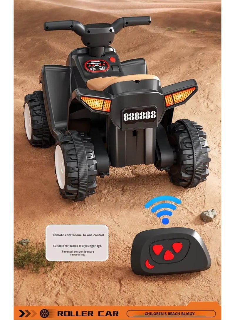 Kids' electric atv quad bike - ride-on, rechargeable, with lights, music, and remote control - perfect for beach fun! - Image 4