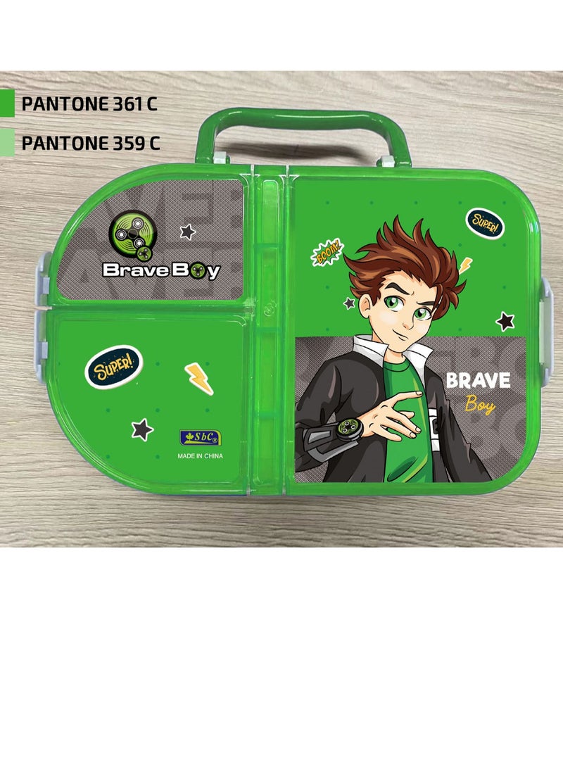 Special lunch box in children's school, multi-colored 
