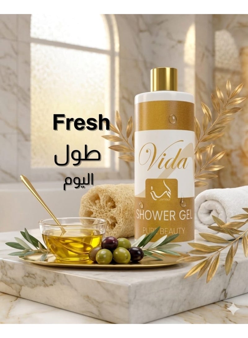 جل استحمام فيدا المرطب – غسول جسم يومي منعش	رائحة تدوم طويلاً	١٠٠٠ مل - Image 2
