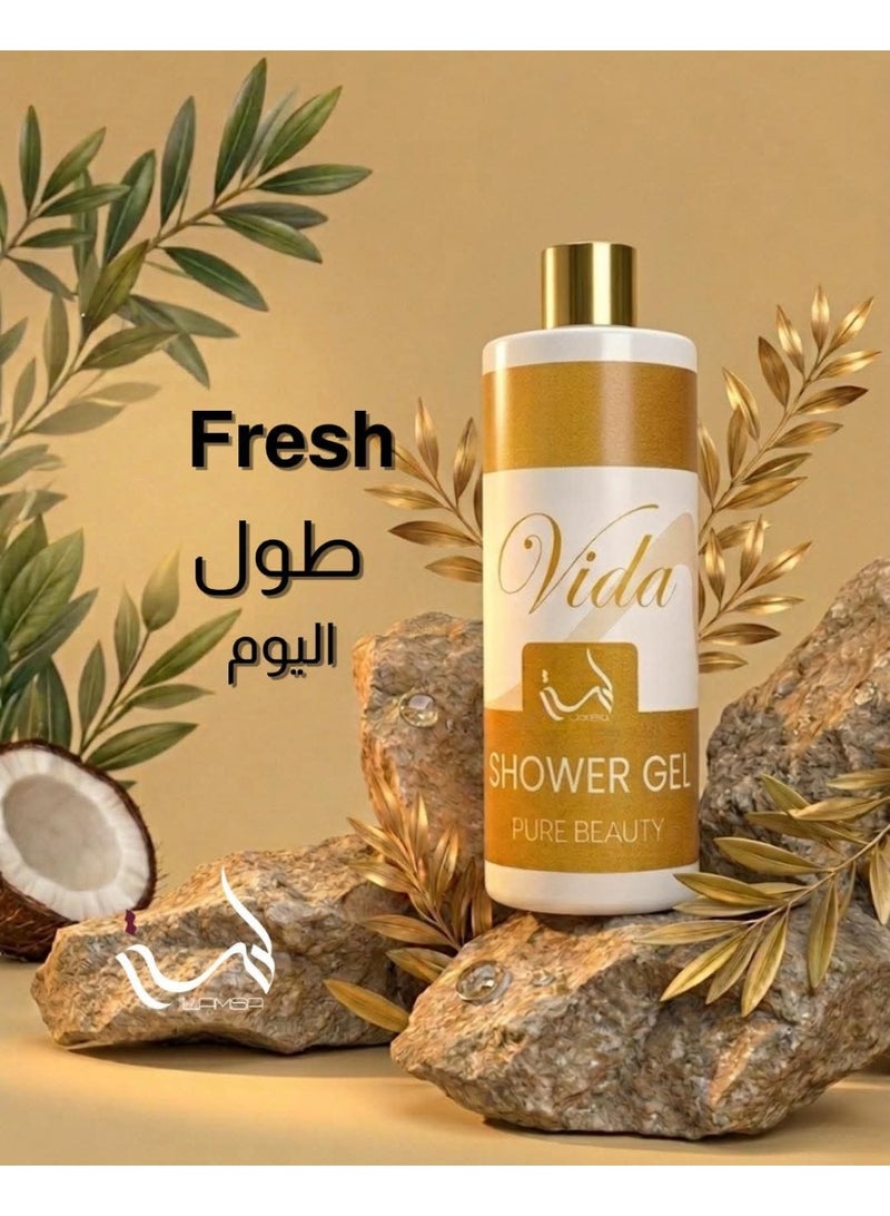 جل استحمام فيدا المرطب – غسول جسم يومي منعش	رائحة تدوم طويلاً	١٠٠٠ مل - Image 3