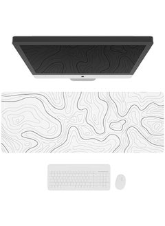 LCYLJGY Gaming Mouse Pad with Stitched Edges, Minimalist Topographic Map Desk Mat,  Mousepad with Anti-Slip Base, Cool Desk Pad  - Image 2